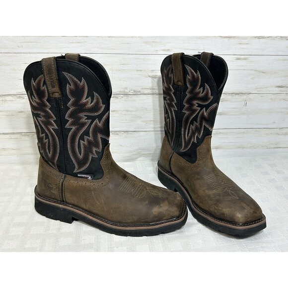 Wolverine Rancher 10 EW X-WIDE Waterproof Steel-Toe Boot Brown Leather W10765